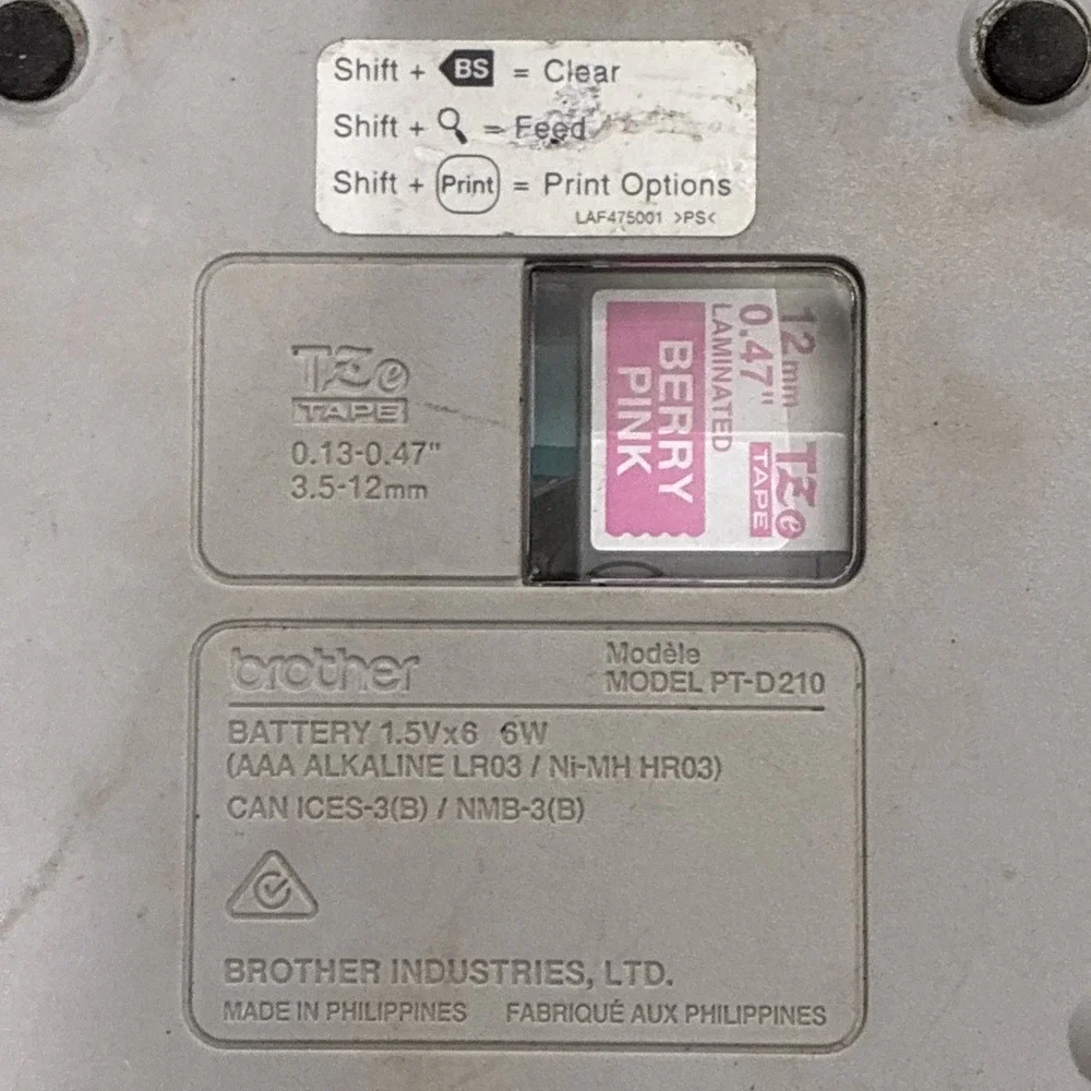 USED Brother P-Touch PT-D210 Handheld Label Maker